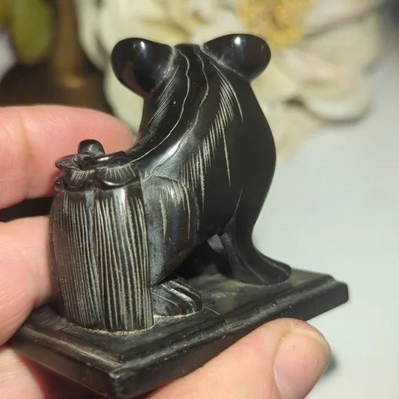 ⭐Pair Of Black Stone Foo Dogs - Picture 9 of 9